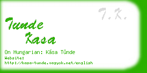 tunde kasa business card